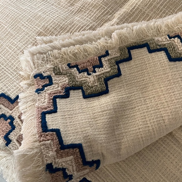 Jupe By Jackie Denon Throw Blanket 100% Khadi Cotton - Picture 3 of 5